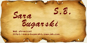 Sara Bugarski vizit kartica